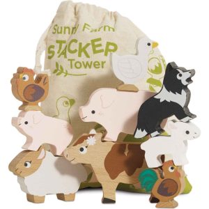 Farmyard Stacking Animals & Bag