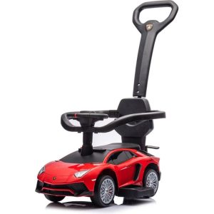 Lamborghini 3-in-1 Push Ride On Toy Car - Red