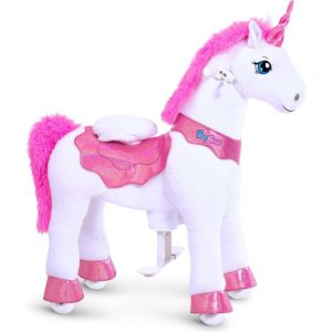 Pink Model E Ride-On Unicorn - 4-7 Years