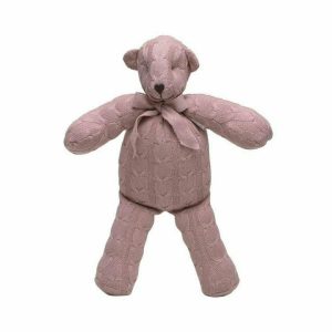 Rose Cable Knit Plush Teddy Bear