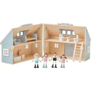 Olivia's Little World Quaint Portable Dolls Cottage & Accessories for 3.5" Dolls