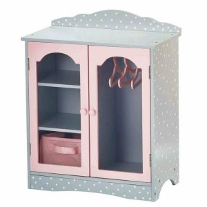 Polka Dots Princess 18" Doll Closet w/ 3 Hangers